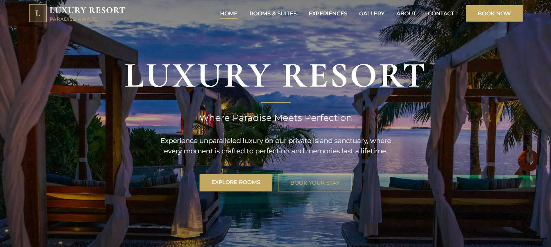 Luxury Resort Website