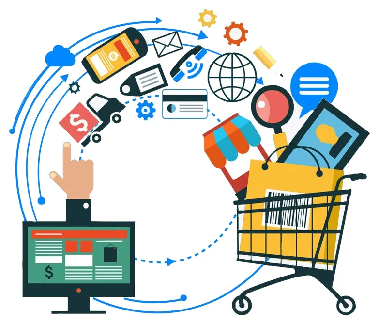 E-Commerce web development service illustration